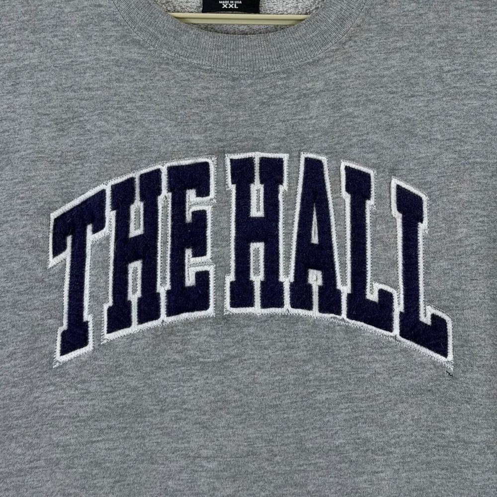 Vintage JanSport The Hall Sweatshirt Mens 2XL Gray Embroidered USA